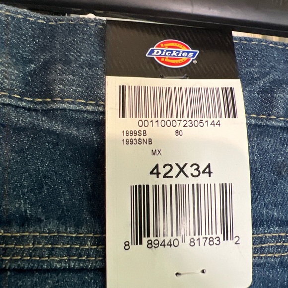 Dickies Utility Jeans Mens 42x34 Carpenter Hammer Loop Work Wear New - Picture 8 of 10